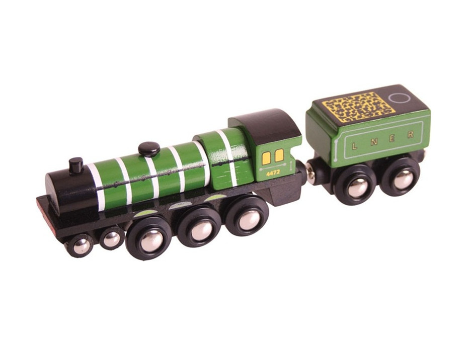 Bigjigs Rail Dřevěná replika lokomotiva Flying Scotsman