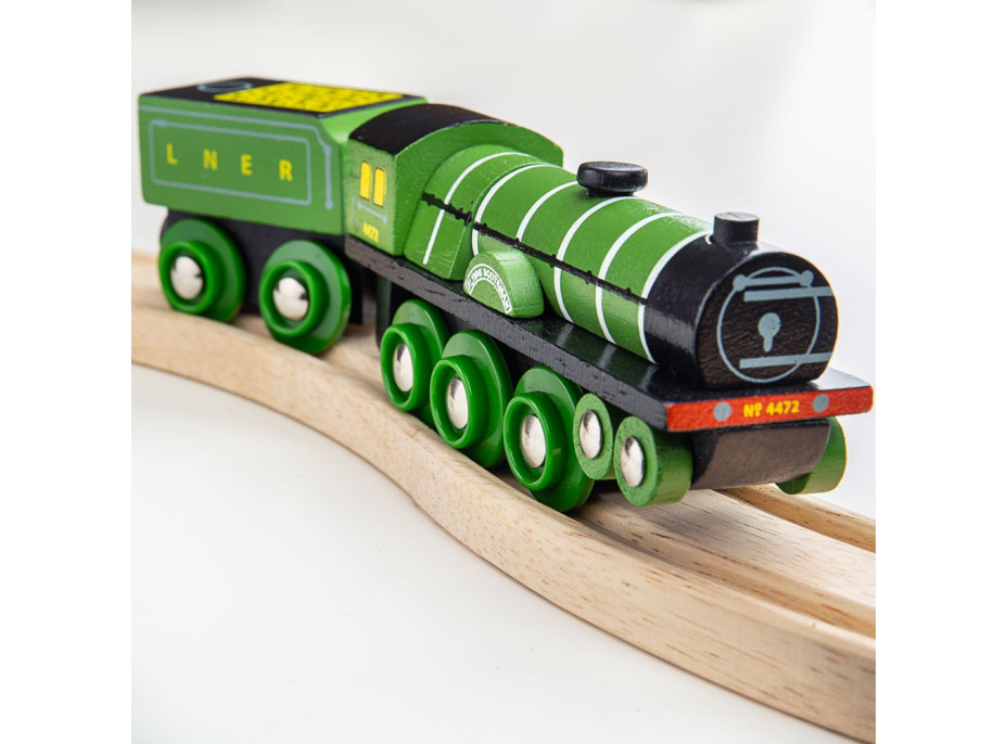 Bigjigs Rail Dřevěná replika lokomotiva Flying Scotsman