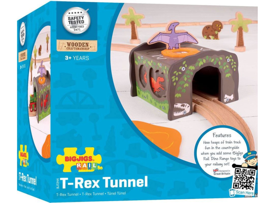 Bigjigs Rail Dinosauří tunel T-Rex