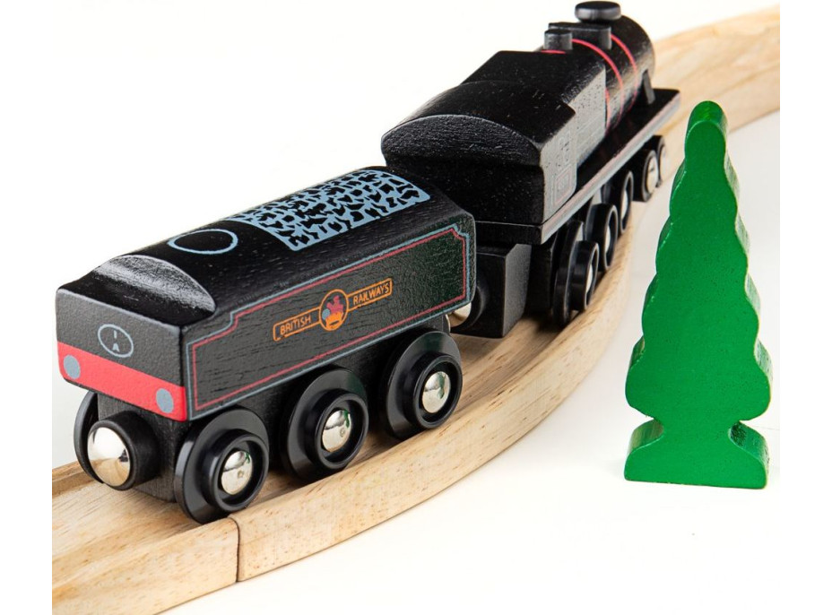 Bigjigs Rail Dřevěná replika lokomotivy Black 5 engine