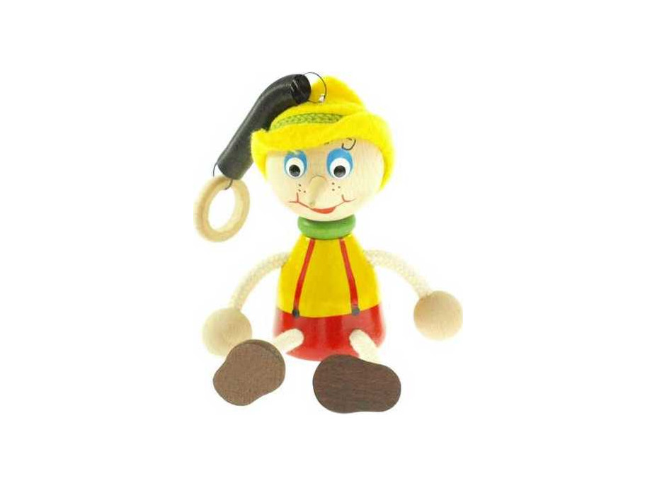 Pinocchio s kloboukem na pružině