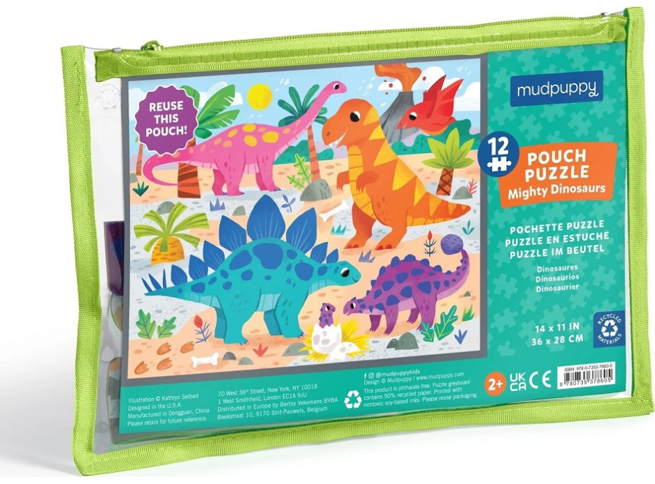 Mudpuppy Puzzle Silní dinosauři 12 dílů