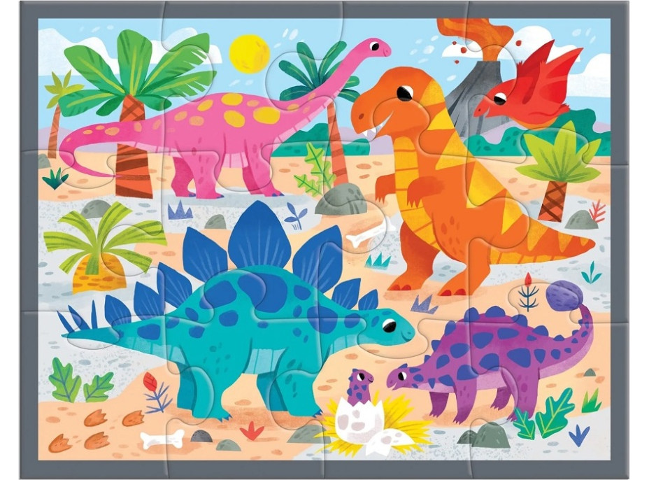 Mudpuppy Puzzle Silní dinosauři 12 dílů