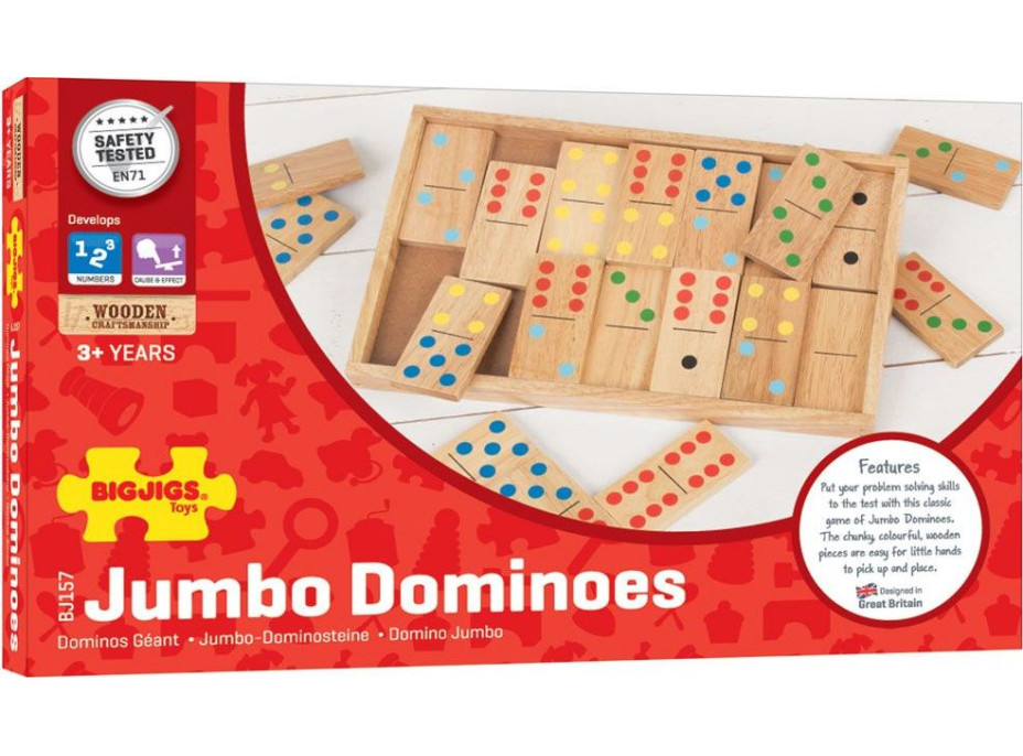 Bigjigs Toys Velké dřevěné domino