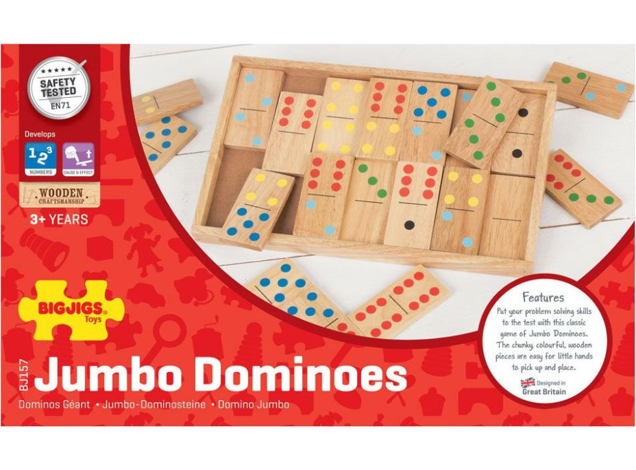 Bigjigs Toys Velké dřevěné domino