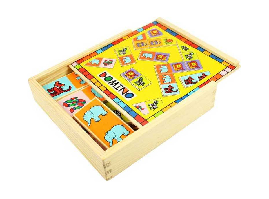 Bigjigs Toys Dřevěné domino se zvířátky