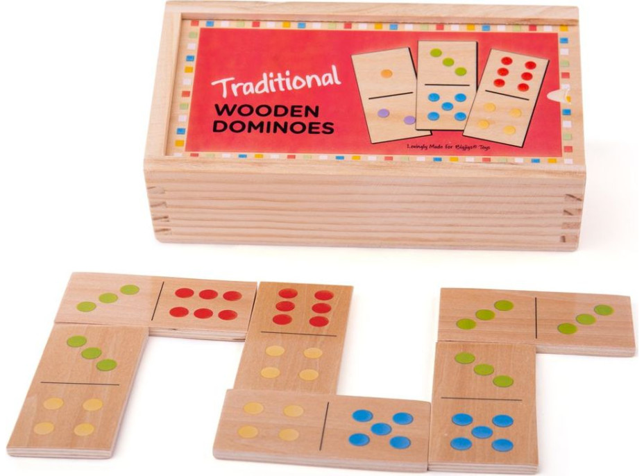 Bigjigs Toys Dřevěné domino klasické