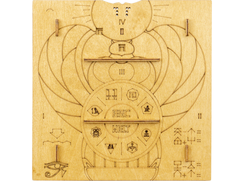 EscapeWelt 3D dřevěná mechanická skládačka hlavolamu Pyramida