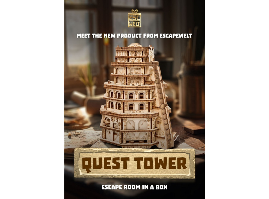 EscapeWelt Dřevěný hlavolam Quest Tower