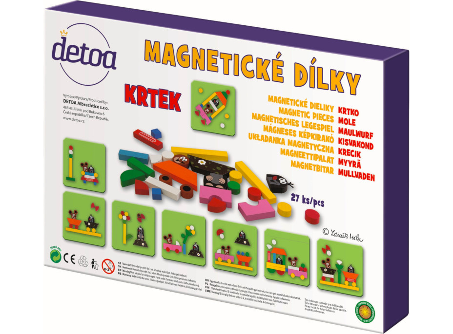 Detoa Magnetické dílky Krtek MINI