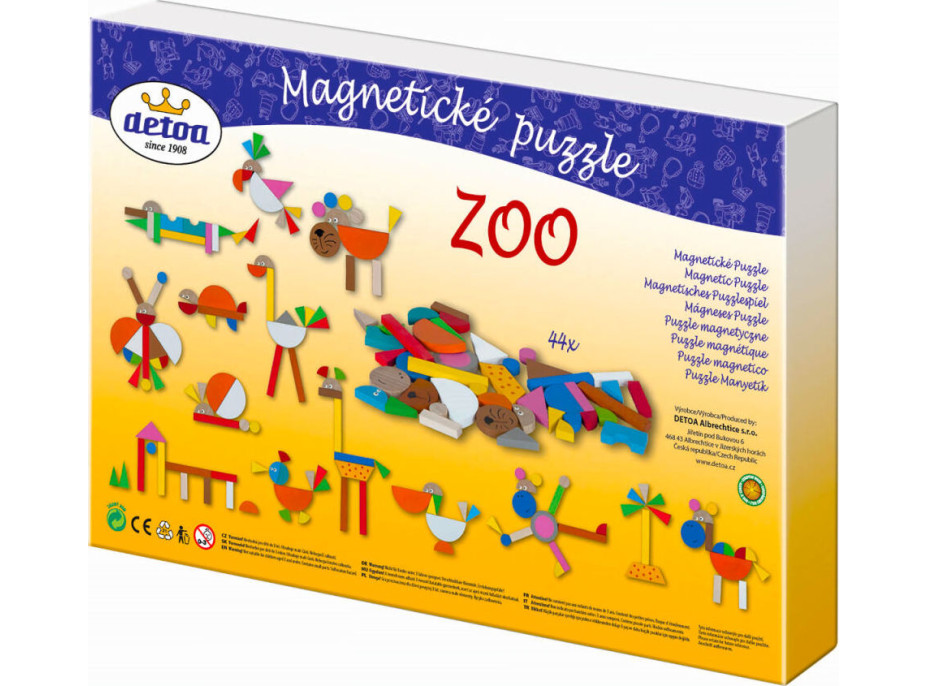 Detoa Magnetické puzzle zoo