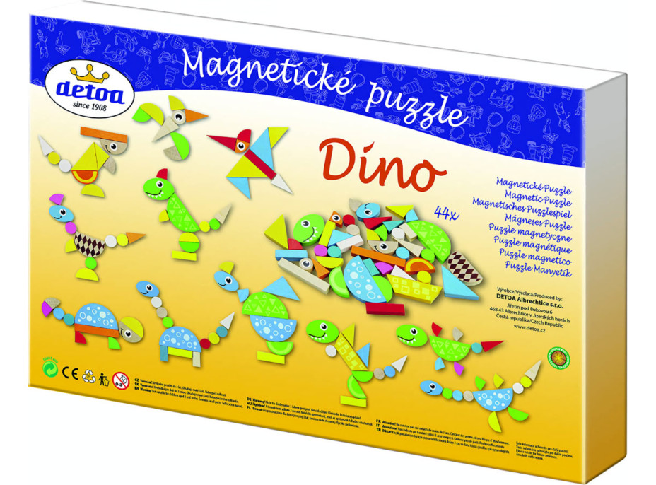 Detoa Magnetické puzzle DINO