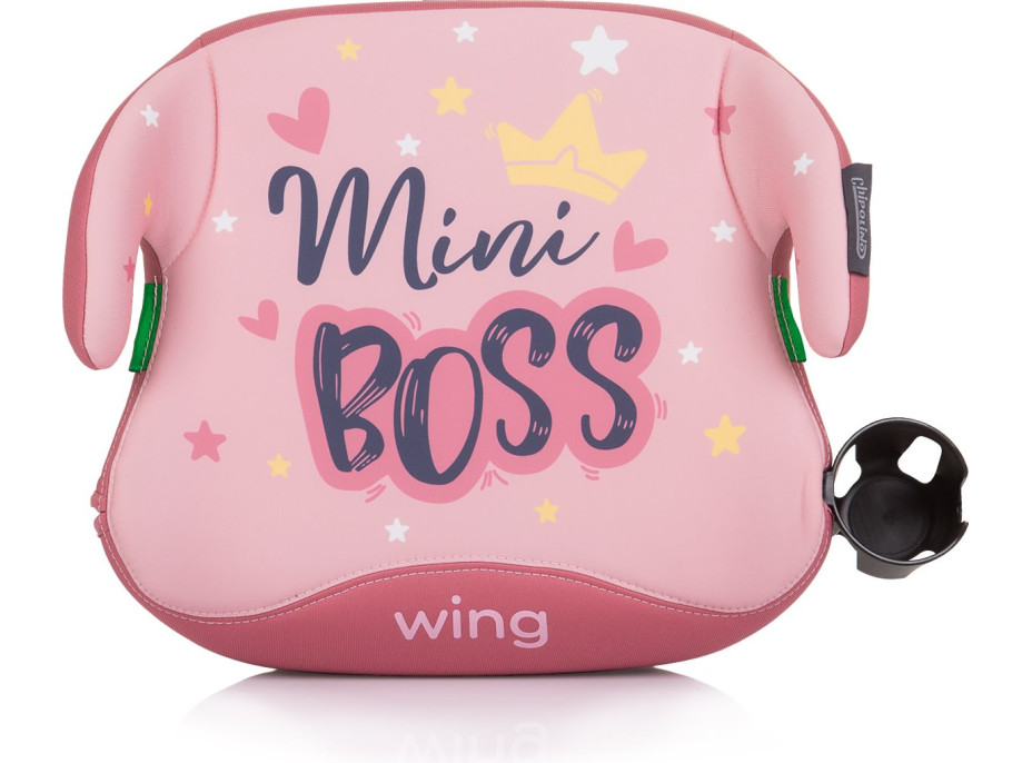 CHIPOLINO Podsedák Wing i-Size 125-150cm Isofix, Pink Mini BOSS