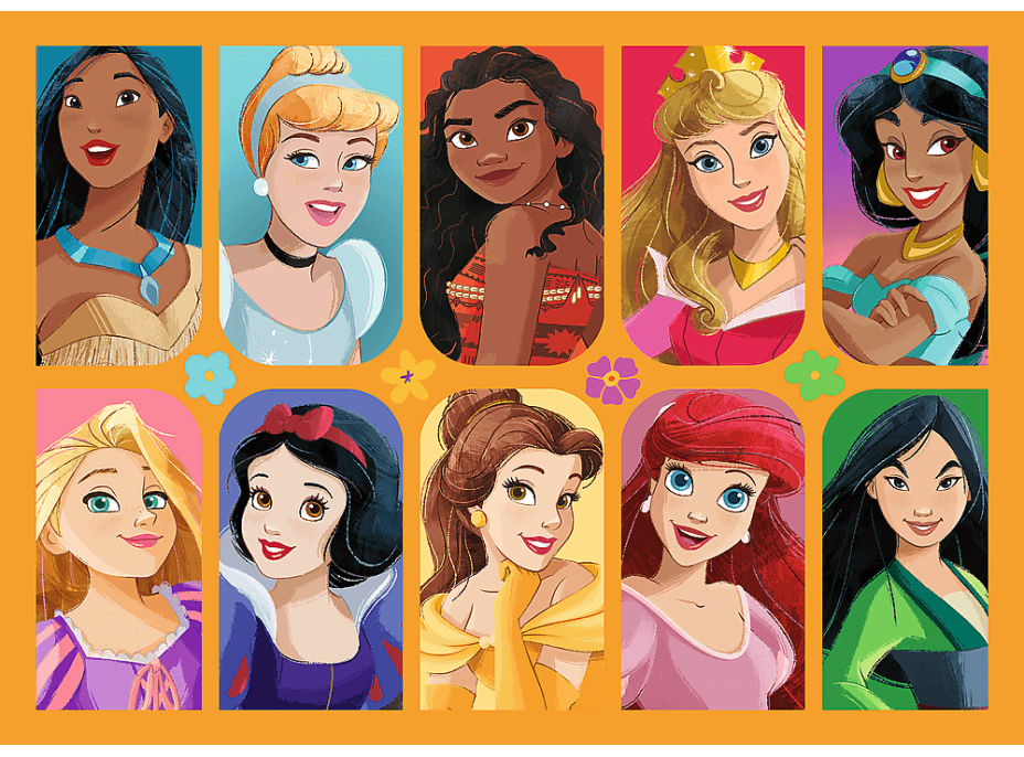 TREFL Puzzle Disney princezny: Pohádkové příběhy 4v1 (35,48,54,70 dílků)