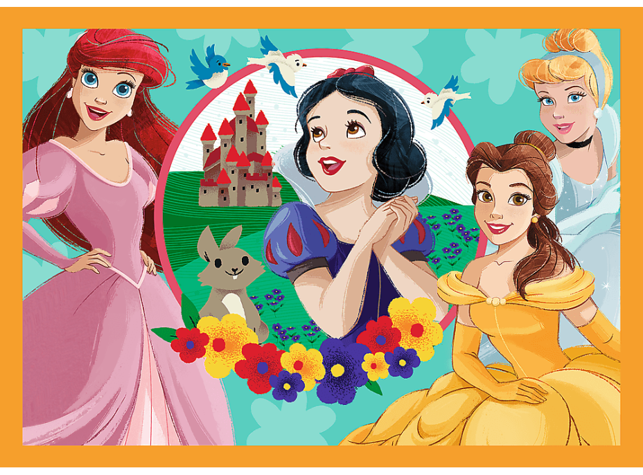 TREFL Puzzle Disney princezny: Pohádkové příběhy 4v1 (35,48,54,70 dílků)