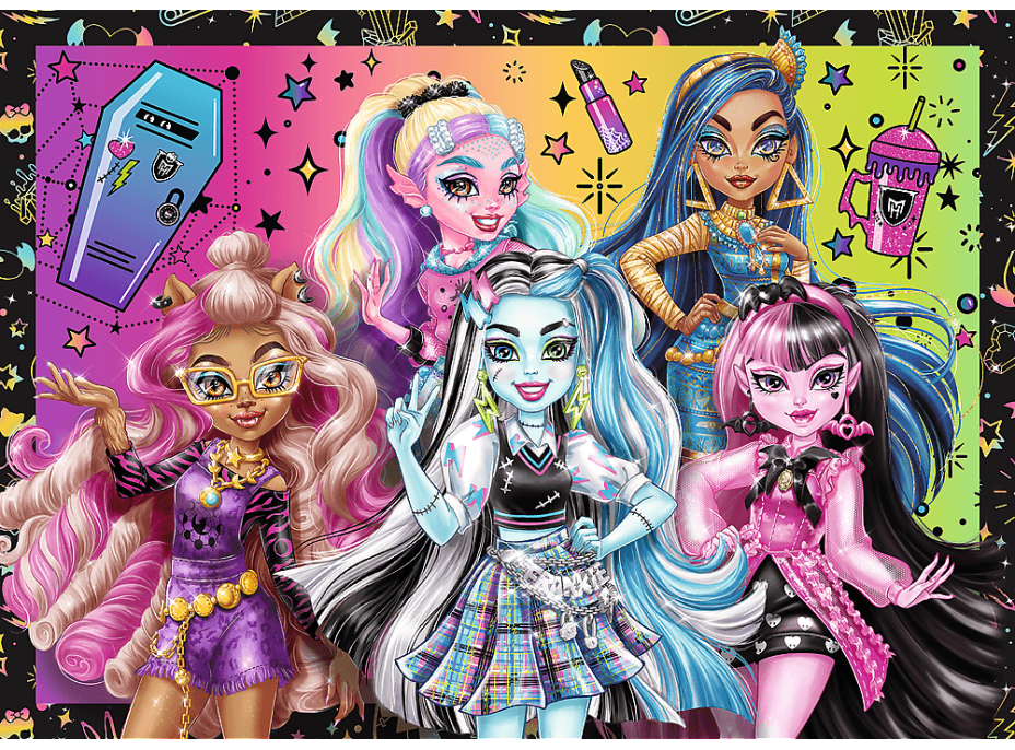 TREFL Puzzle Monster High: Elektrizující den 4v1 (35,48,54,70 dílků)