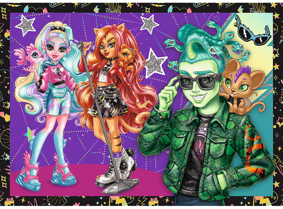 TREFL Puzzle Monster High: Elektrizující den 4v1 (35,48,54,70 dílků)