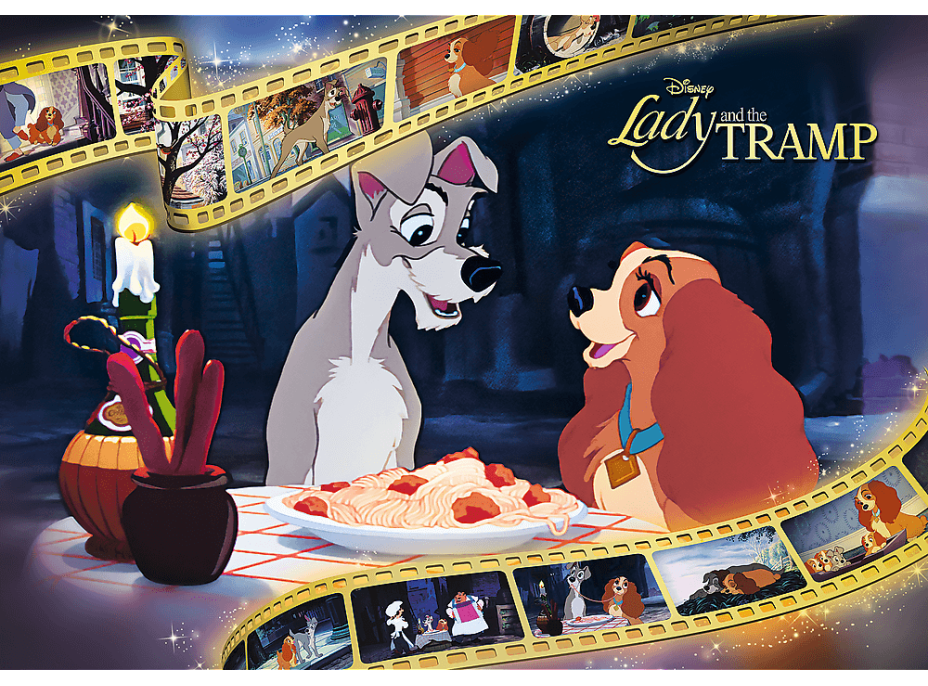 TREFL Puzzle Premium Plus Iconic Moments: Lady a Tramp 1000 dílků