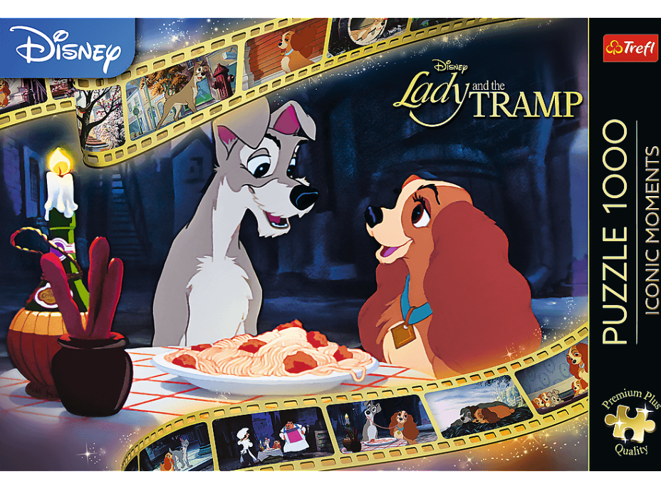 TREFL Puzzle Premium Plus Iconic Moments: Lady a Tramp 1000 dílků