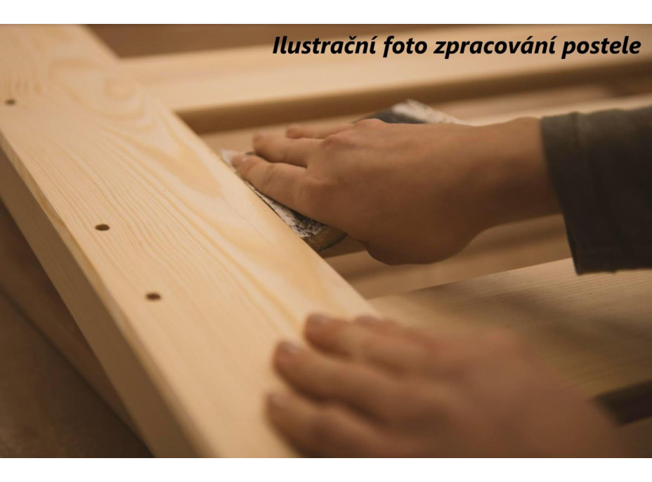 Dětská patrová postel z masivu borovice ŠIMON s Montessori lůžkem - 200x90 cm - PŘÍRODNÍ BOROVICE