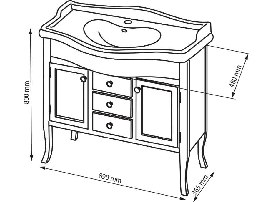 Sapho Koupelnový set RETRO 100, starobílá KSET-015