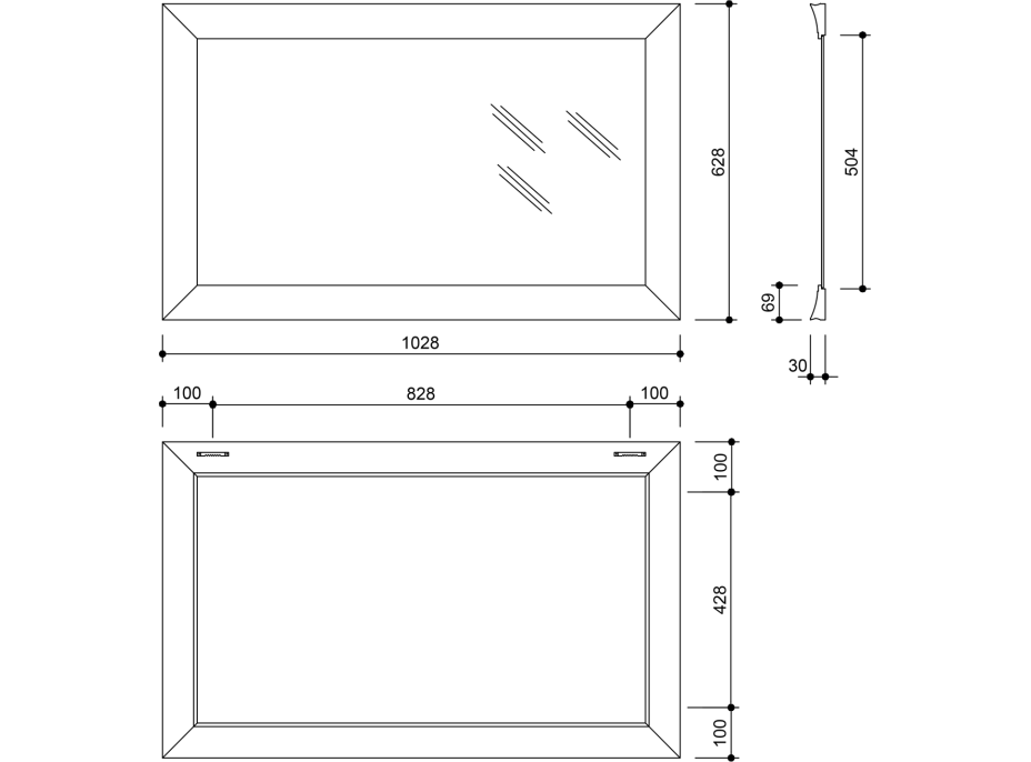 Sapho Koupelnový set ODETTA 70+20, bílá KSET-056