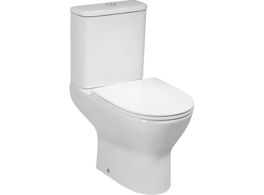 Bruckner DARIO RIMLESS WC kombi mísa s nádržkou, spodní/zadní odpad, bílá 201.431.4