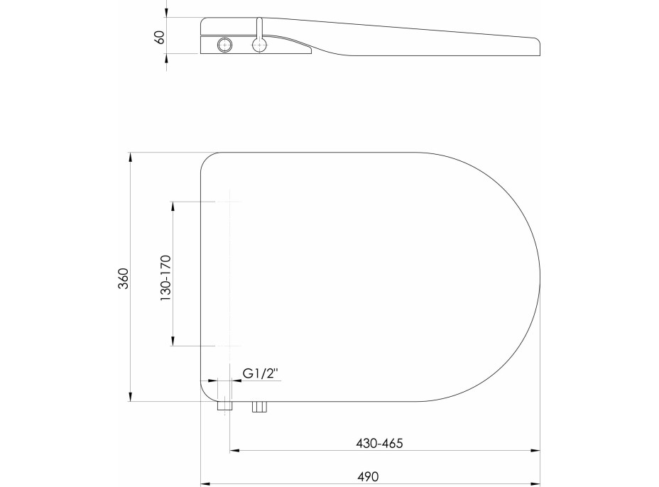 JALTA WC kombi, Rimless, s bidetovým sedátkem CLEAN STAR, spodní/zadní odpad, bílá LB402-1