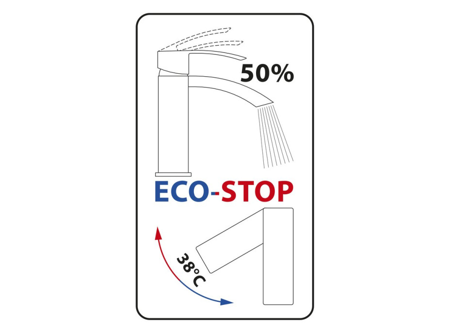 Sapho FLY stojánková umyvadlová baterie s otočnou hubicí, ECO kartuše, chrom DF004-01