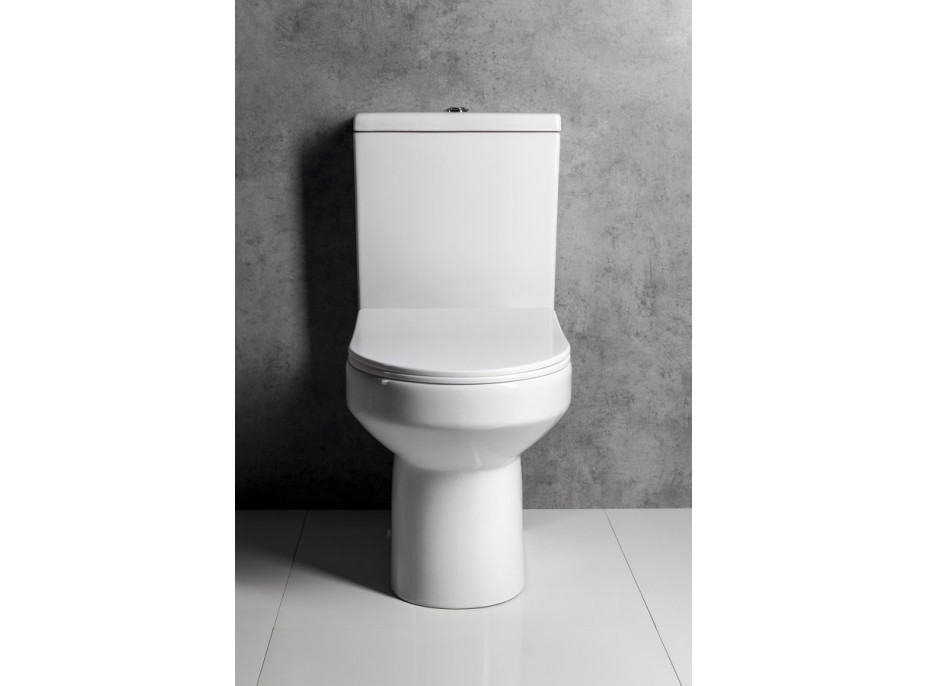 Aqualine VERMET WC kombi mísa, spodní/zadní odpad, bílá VR038