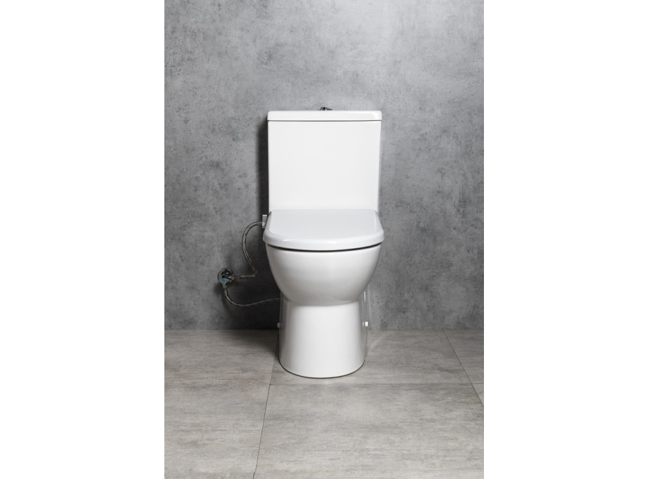 JALTA WC kombi, Rimless, s bidetovým sedátkem CLEAN STAR, spodní/zadní odpad, bílá LB402-1