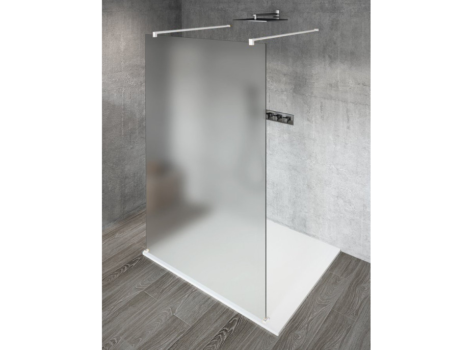 Gelco VARIO WHITE jednodílná sprchová zástěna do prostoru, matné sklo, 900 mm GX1490GX2215