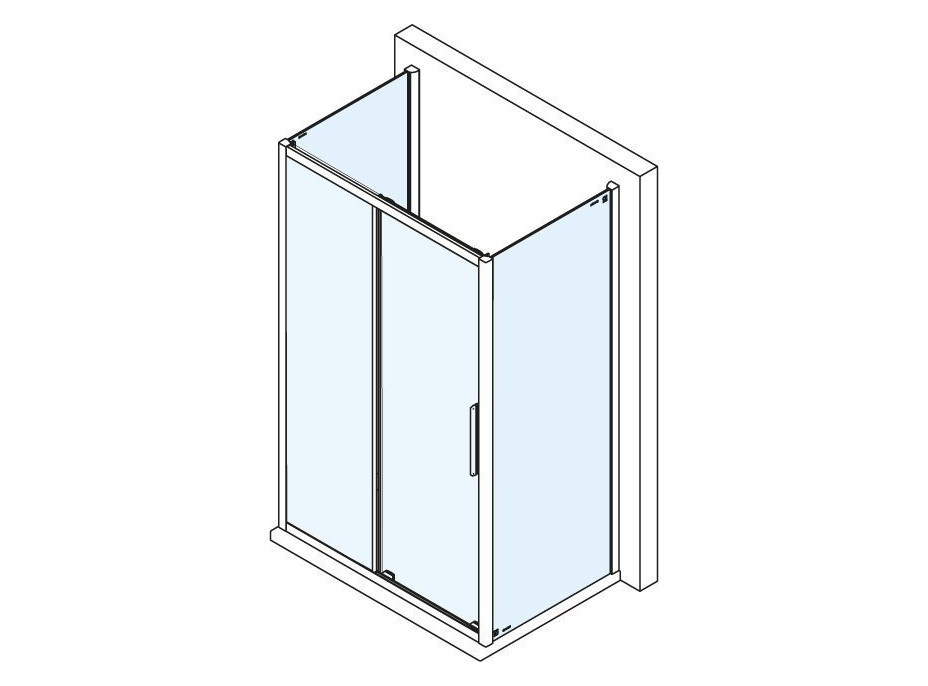 Polysan LUCIS LINE třístěnný sprchový kout 1000x700x700mm L/P varianta DL1015DL3215DL3215