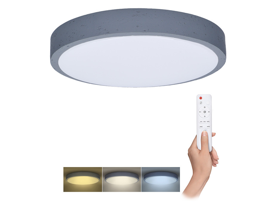 Solight LED osvětlení s dálkovým ovladačem Grey, 60W, 4200lm, 49cm, změna chromatičnosti, stmívatelné