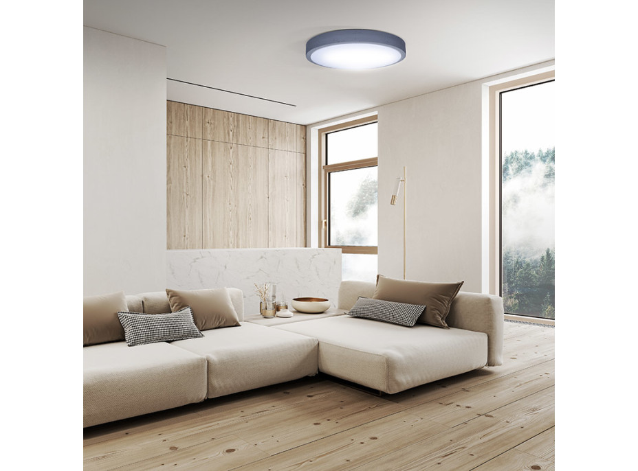 Solight LED osvětlení s dálkovým ovladačem Grey, 60W, 4200lm, 49cm, změna chromatičnosti, stmívatelné