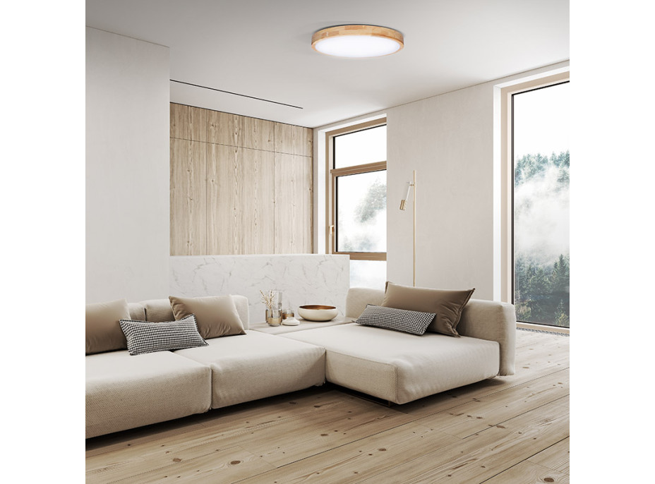 Solight LED osvětlení s dálkovým ovladačem Solid Oak, 48W, 3360lm, 39cm, změna chromatičnosti, stmívatelné