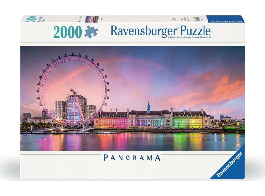 RAVENSBURGER Panoramatické puzzle Barevný Londýn 2000 dílků