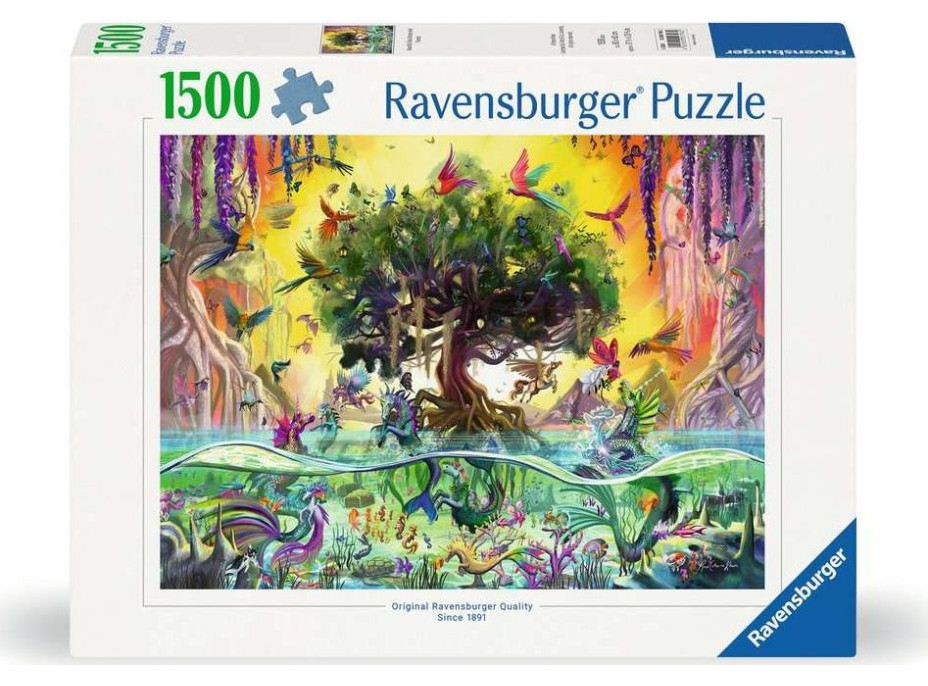 RAVENSBURGER Puzzle Jednorožec z jezera a jeho přátelé 1500 dílků