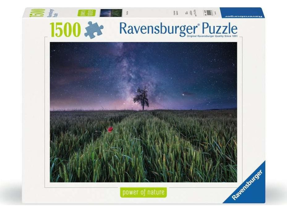 RAVENSBURGER Puzzle Noční obloha nad obilným polem 1500 dílků