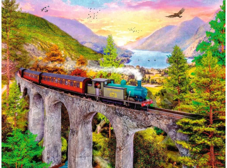 RAVENSBURGER Puzzle Podzimní jízda vlakem 1500 dílků