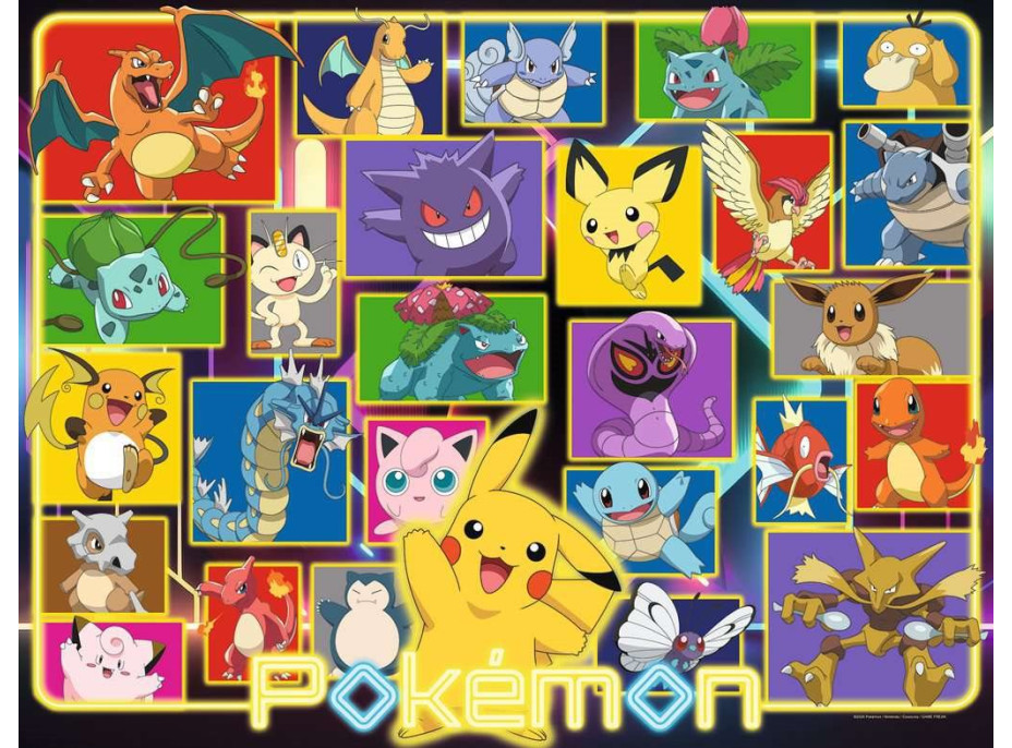 RAVENSBURGER Puzzle Zářící Pokémoni 2000 dílků