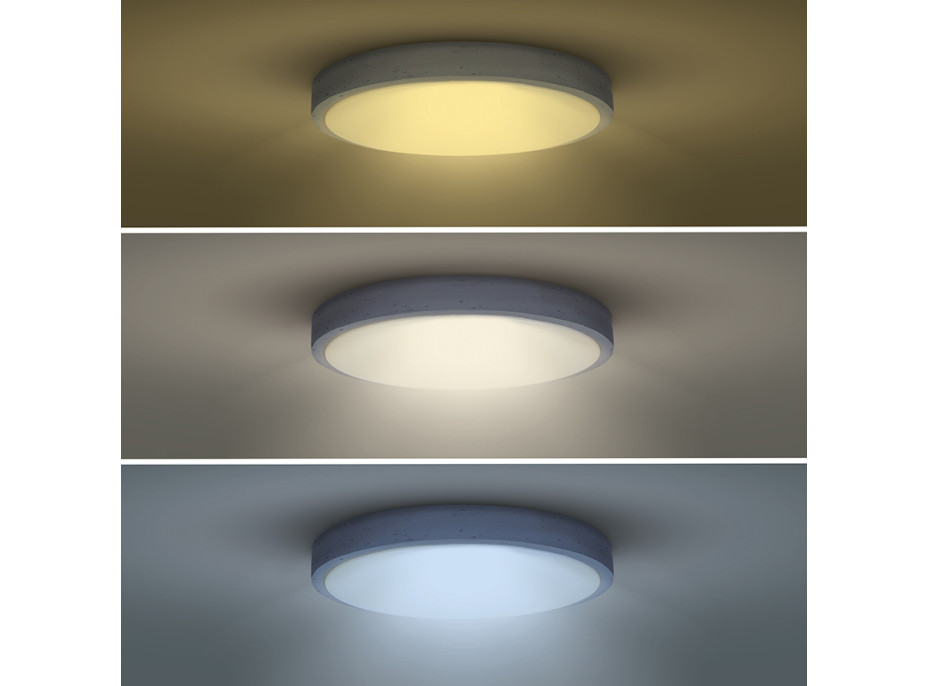 Solight LED osvětlení s dálkovým ovladačem Grey , 48W, 3360lm, 38cm, změna chromatičnosti, stmívatelné