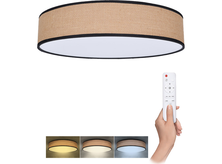 Solight LED osvětlení s dálkovým ovladačem Brownie, 60W, 4200lm, 50cm, změna chromatičnosti, stmívatelné