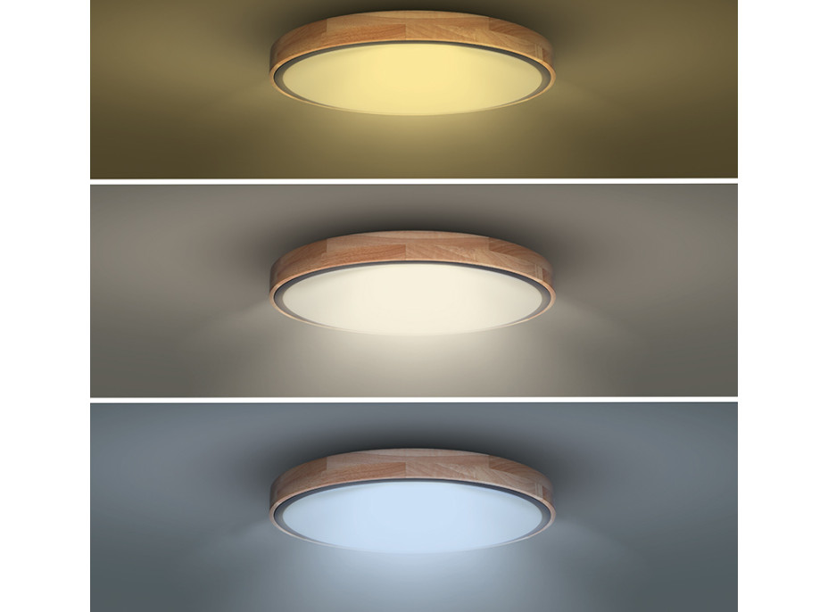 Solight LED osvětlení s dálkovým ovladačem Iron Oak, 48W, 3360lm, 40cm, změna chromatičnosti, stmívatelné