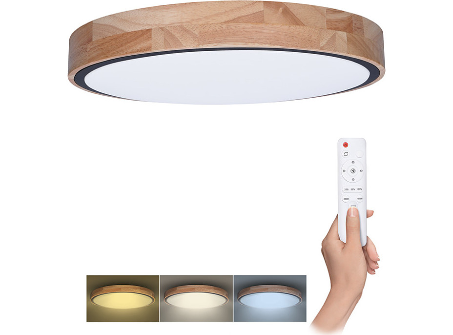 Solight LED osvětlení s dálkovým ovladačem Iron Oak, 60W, 4200lm, 51cm, změna chromatičnosti, stmívatelné