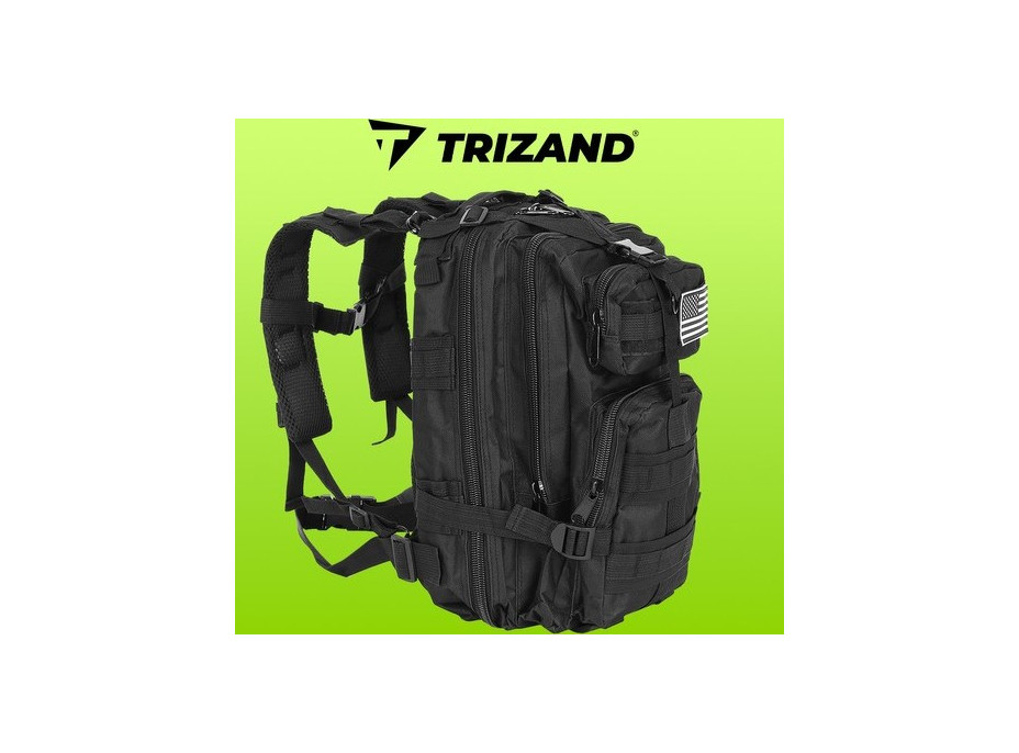 Turistický military batoh 26 litrů - černý