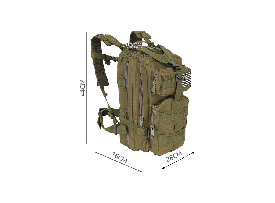 Turistický military batoh 26 litrů - zelený