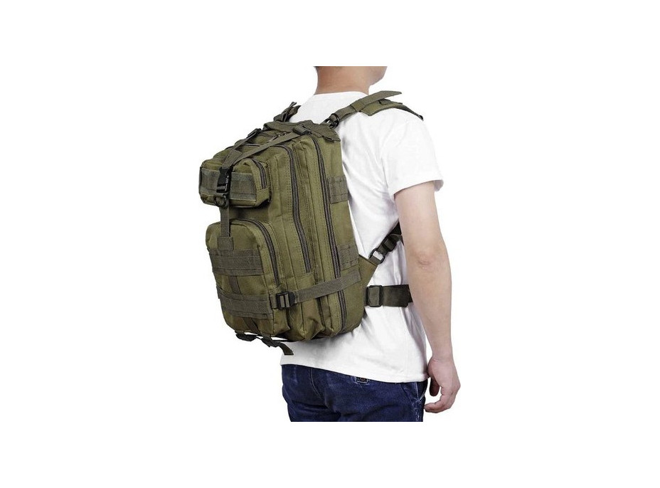 Turistický military batoh 26 litrů - zelený