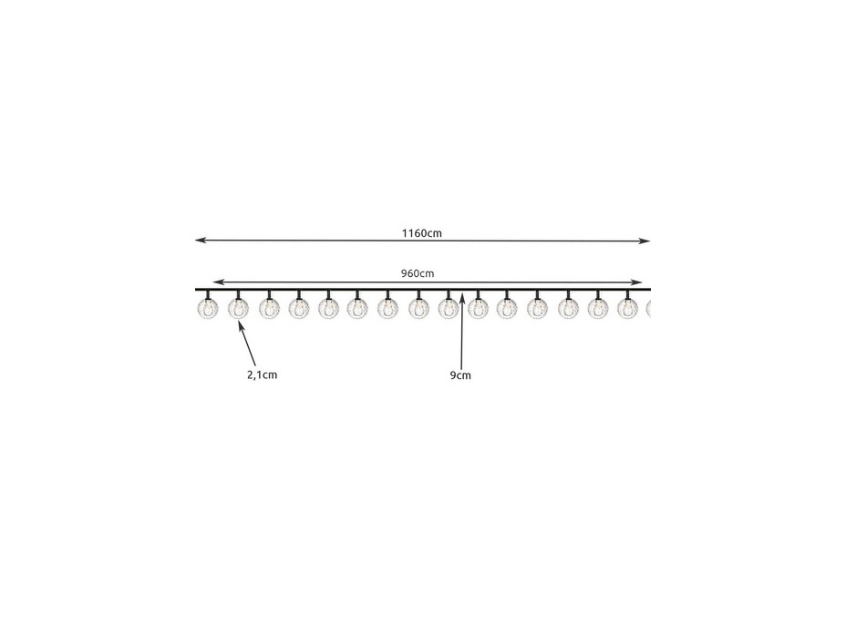 Solární girlanda 12 m IP65 Gardlov - 100 kuliček