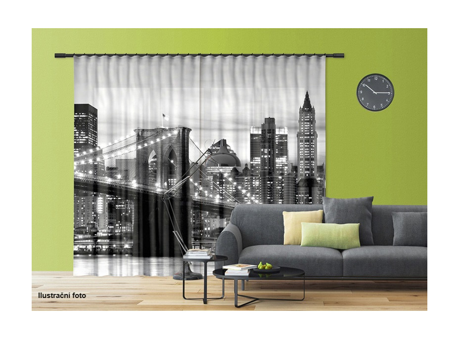 Designový závěs NOČNÍ BROOKLYNSKÝ MOST 2 280x245cm